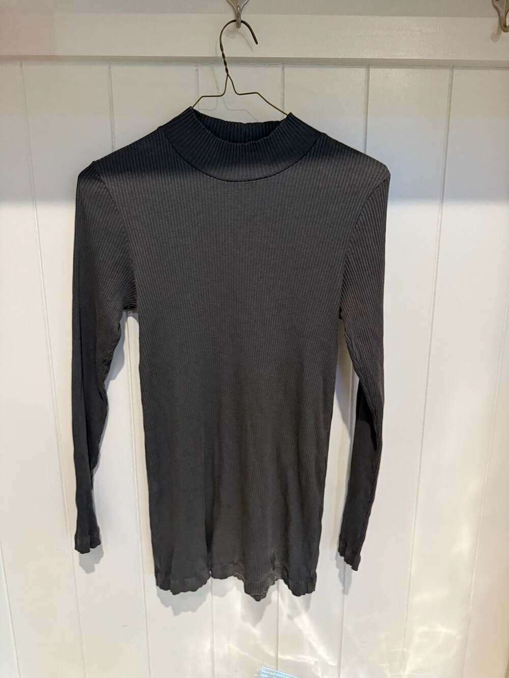 Bitte Kai Rand Ribbed Mock Neck Long Sleeve Top